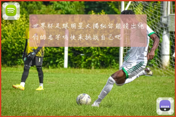 世界杯足球明星大揭秘你能猜出他们的名字吗快来挑战自己吧